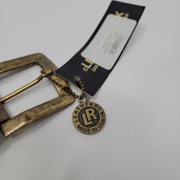 LEATHEROCK TEAL LEATHER BELT, SIZE 32, NWT - Picture 7 of 9